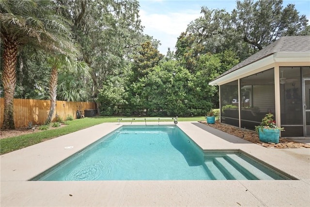 100 Southern Oaks Ln, Saint Simons Island, GA 31522 - view of swimming pool featuring a sunroom