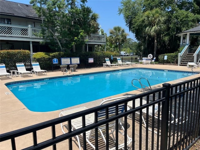 view of pool with a patio