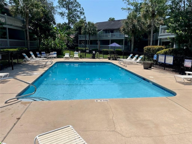 view of pool with a patio