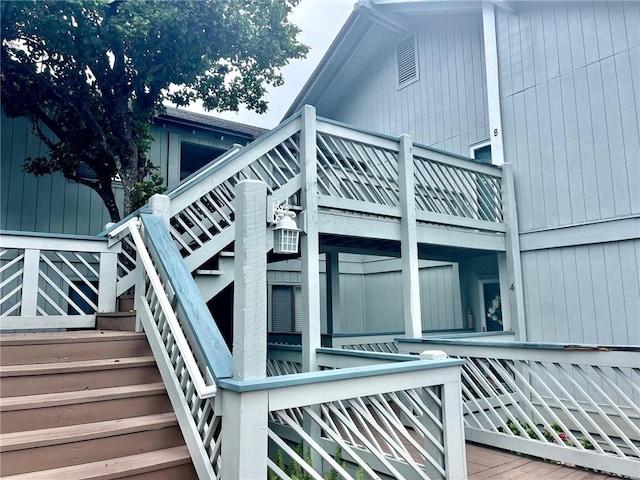 exterior space featuring a wooden deck