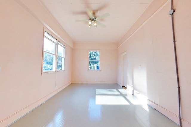 415 Dewey St, Waycross, GA 31501 - empty room with a ceiling fan