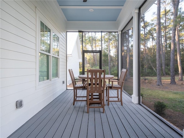 view of sunroom