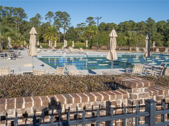 view of pool