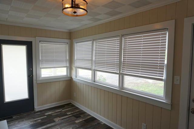 unfurnished sunroom featuring plenty of natural light