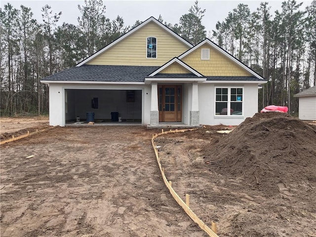 view of front of home featuring a garage