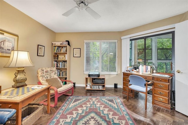 899 Wimbledon Dr, Saint Simons Island, GA 31522 - office space with a ceiling fan and baseboards