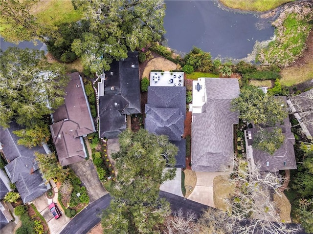 aerial view featuring a residential view