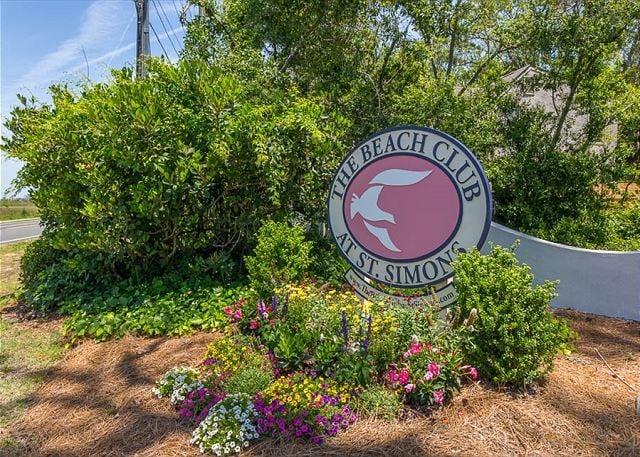 view of community sign