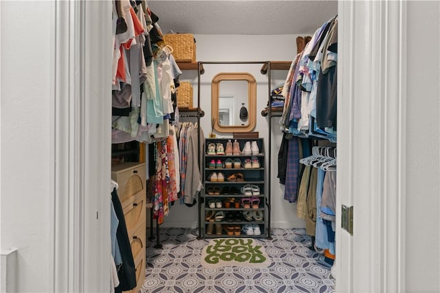 view of walk in closet