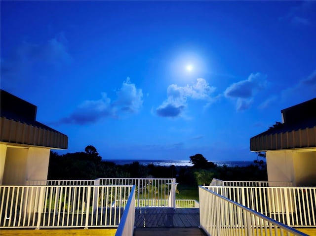 view of deck at dusk