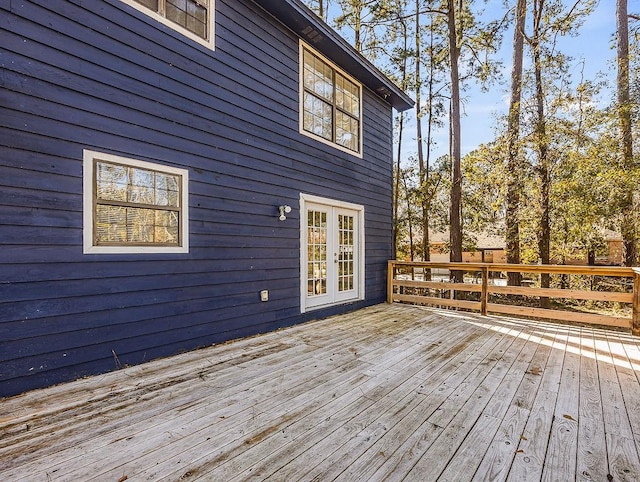 deck featuring french doors