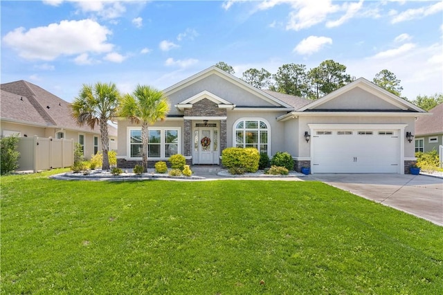 107 Cason Noah Dr, Kingsland, GA 31548 - ranch-style home with a garage and a front yard