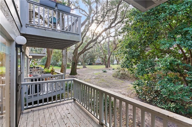 view of wooden deck