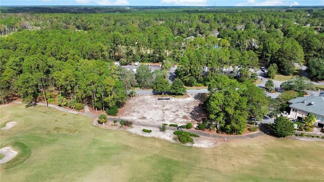 drone / aerial view with a forest view