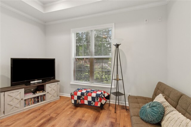 40 Jada Ln, Brunswick, GA 31523 - living area featuring wood finished floors, ornamental molding, and baseboards