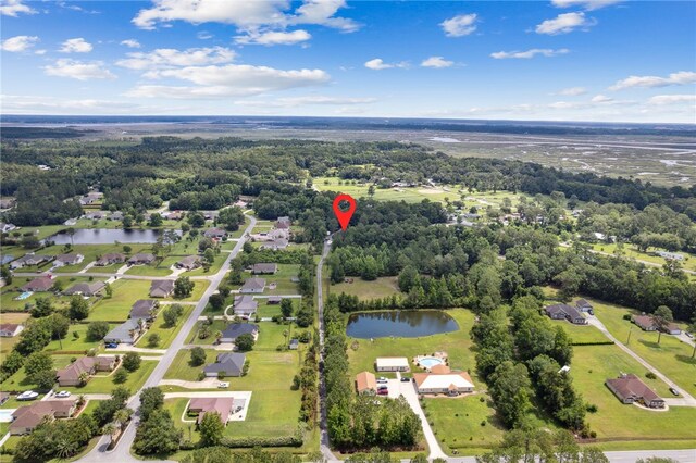 40 Jada Ln, Brunswick, GA 31523 - aerial view of property and surrounding area featuring a nearby body of water and nearby suburban area