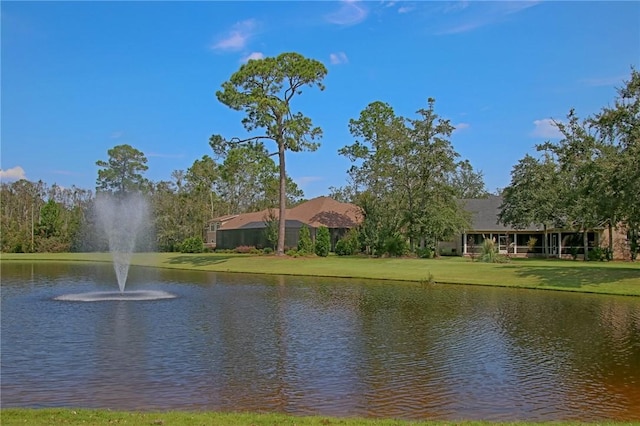 view of water feature