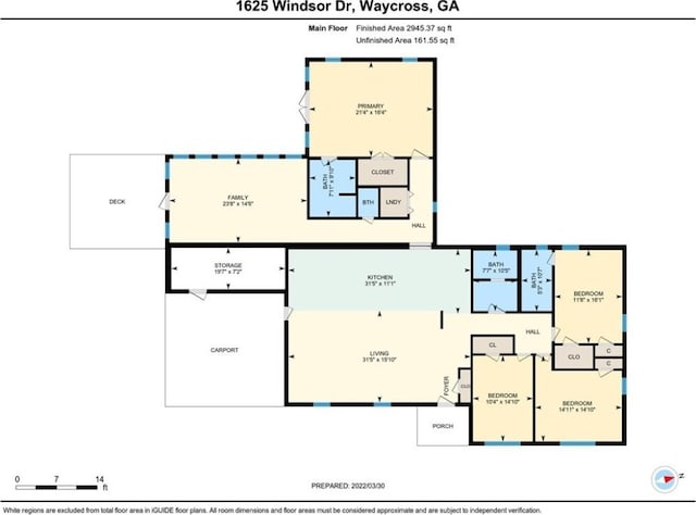 1625 Windsor Dr, Waycross, GA 31501 - floor plan