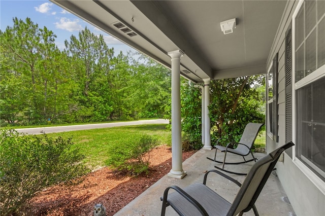 107 Tori Dr, Saint Marys, GA 31558 - view of patio featuring covered porch