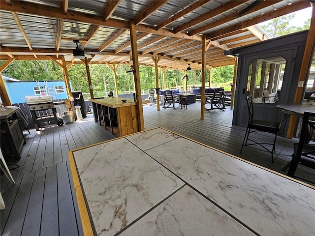 300 Crestview Dr, Woodbine, GA 31569 - deck with outdoor dining area