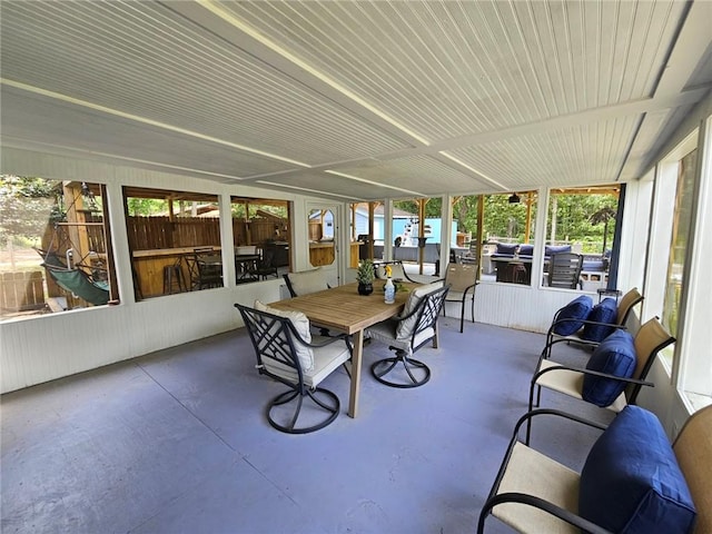 300 Crestview Dr, Woodbine, GA 31569 - sunroom / solarium featuring healthy amount of natural light and outdoor dining area
