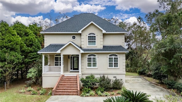 view of front of house featuring covered porch