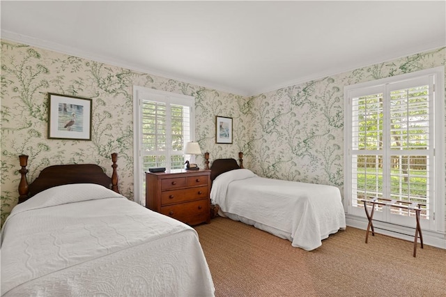 bedroom featuring ornamental molding