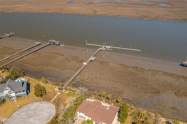 113 Cabretta Island Cir, Brunswick, GA 31520 - drone / aerial view featuring a water view