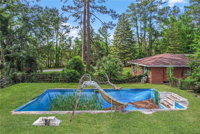 156 Lansing St, Brunswick, GA 31525 - view of pool with a yard and a water slide