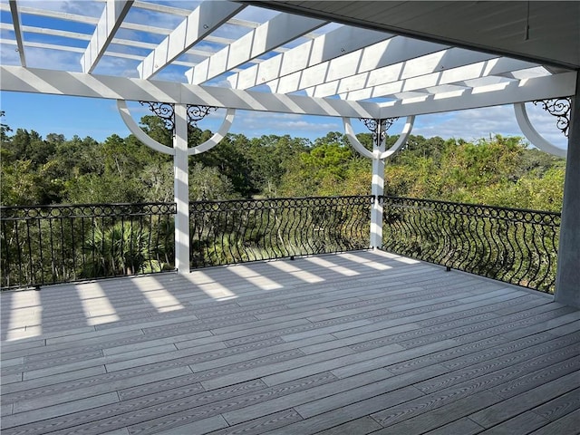 deck with a pergola