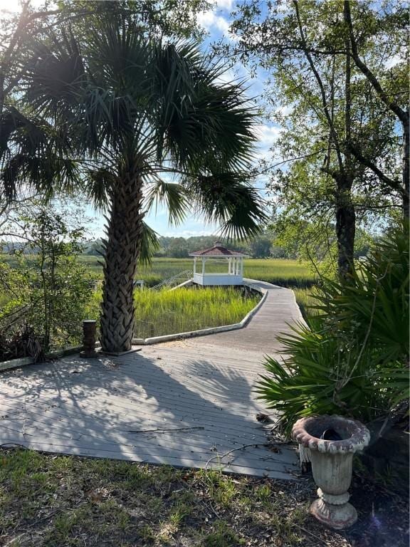 view of community featuring a gazebo