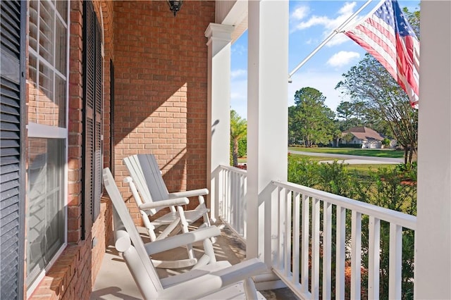 balcony with covered porch