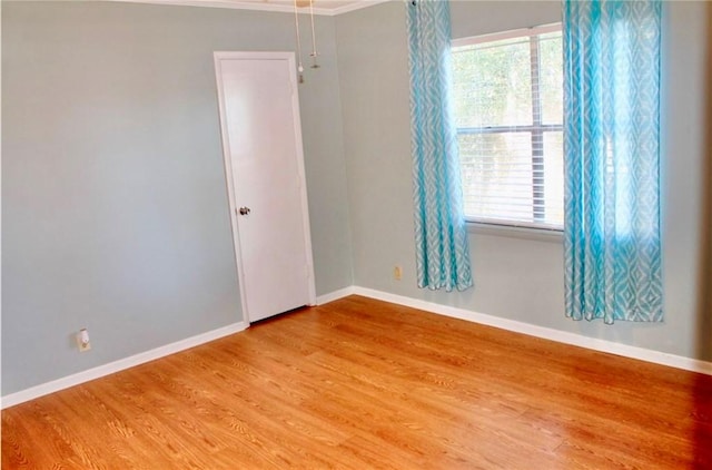 800 Mallery St Unit 90, Saint Simons Island, GA 31522 - empty room featuring wood finished floors, baseboards, and ornamental molding