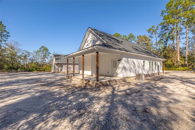 view of property exterior featuring a patio area