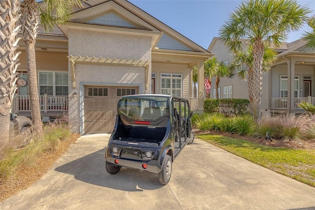 view of front facade with a garage