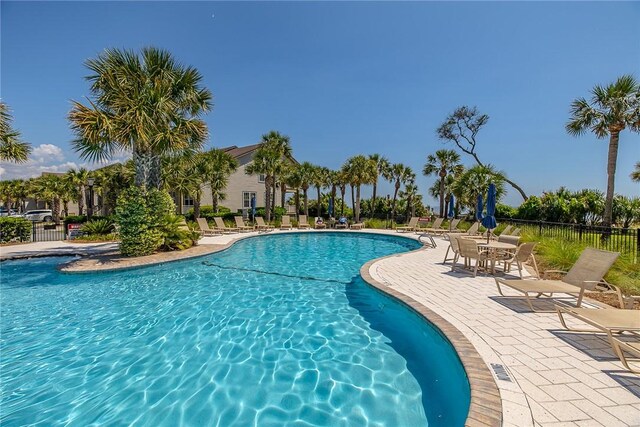 view of pool with a patio area