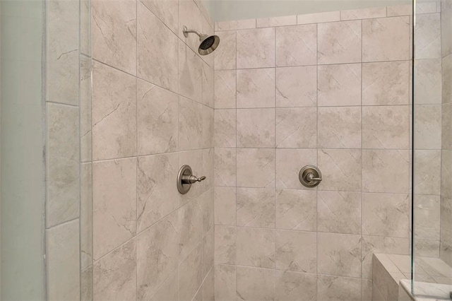 room details with a tile shower