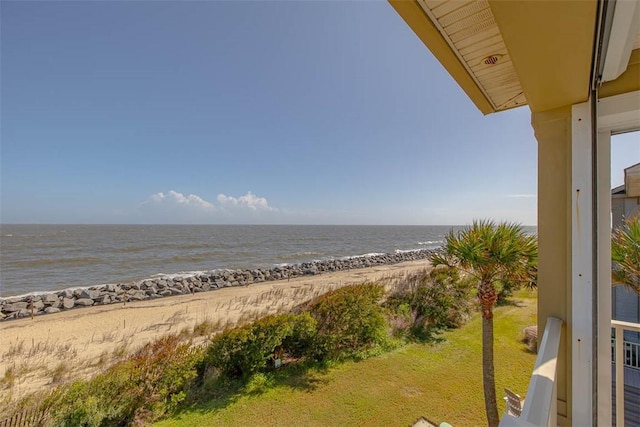 property view of water with a view of the beach