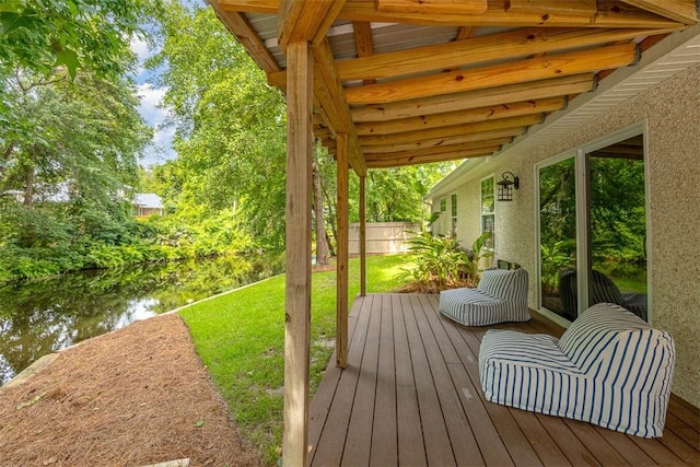 19 Wimbledon Ct, Saint Simons Island, GA 31522 - deck featuring a water view