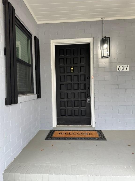 view of doorway to property