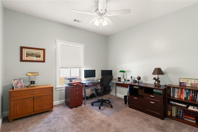 1616 Ashantilly Dr, Darien, GA 31305 - office space with carpet flooring and a ceiling fan