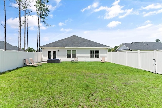 1616 Ashantilly Dr, Darien, GA 31305 - rear view of property featuring a fenced backyard and french doors