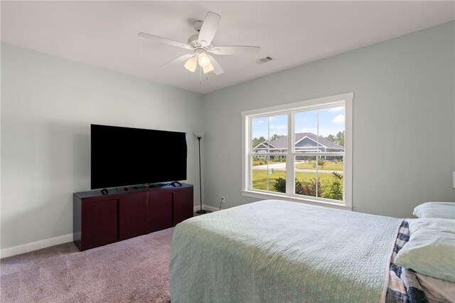 1616 Ashantilly Dr, Darien, GA 31305 - bedroom with carpet floors and ceiling fan
