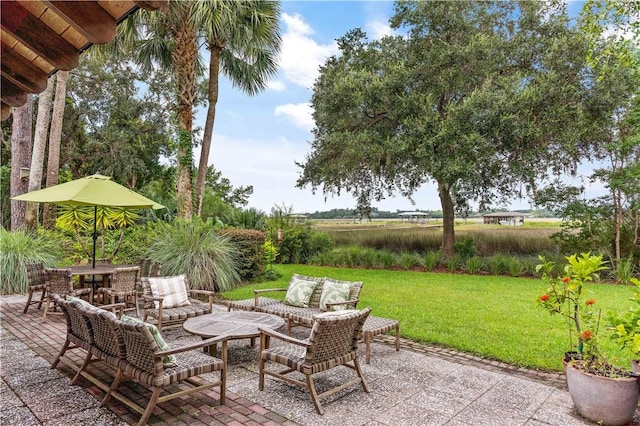 view of patio with outdoor dining space