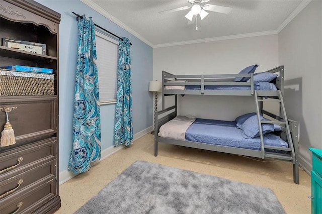 103 Travellers Way, Saint Simons Island, GA 31522 - bedroom with ornamental molding and ceiling fan