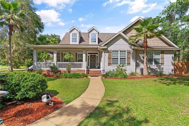 11 Bice Ct, Waverly, GA 31565 - view of front of property featuring a porch and a front yard