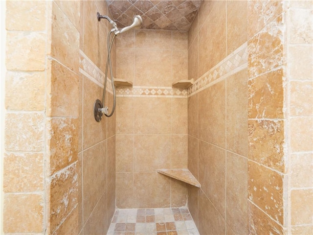 details with tiled shower