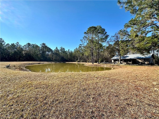 view of yard featuring a water view