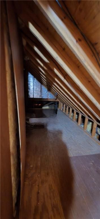 view of attic