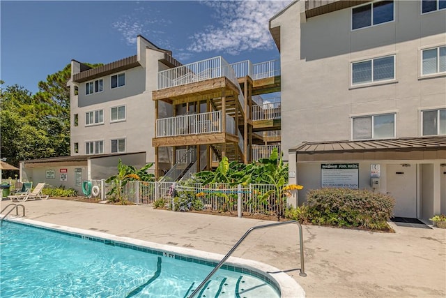 view of pool with a patio